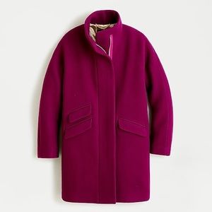 J.Crew Cocoon Coat in Bright Eggplant